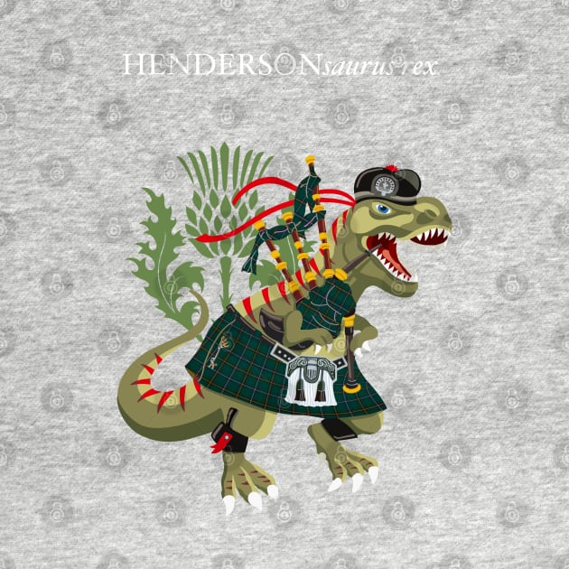 Clanosaurus Rex HENDERSONsaurus Henderson Family Tartan Clan Scotland by BullShirtCo